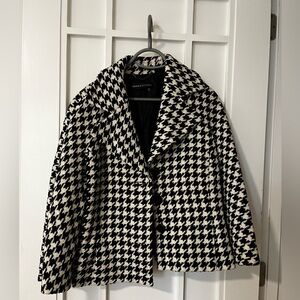 Dana Buchman Black and White Wool Houndstooth Women’s Jacket